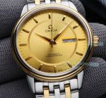 Copy Omega De Ville Japan Citizen 8205 39.5mm 2-Tone Gold Band Watch Gold Dial 